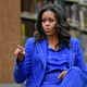 Former first lady Michelle Obama speaks with students about her upcoming book “Becoming” during a roundtable discussion at Whitney M. Young Magnet High School, on Monday, Nov. 12, 2018, in Chicago.